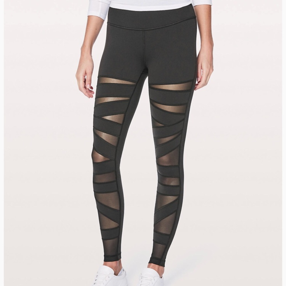 Lululemon Wunder Under High Rise Tech Mesh Size 6